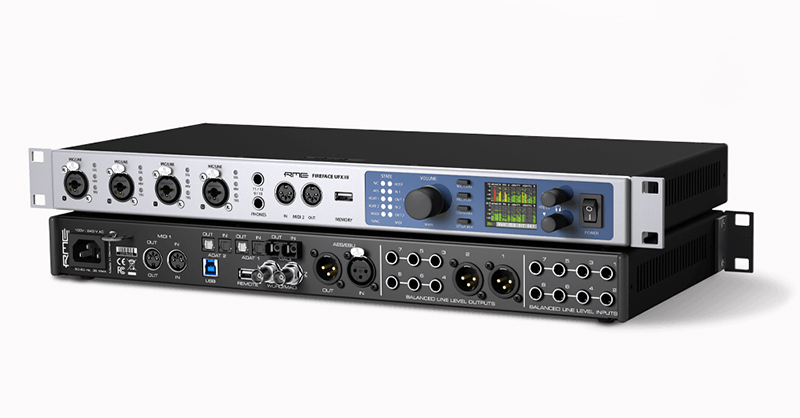 Exemplo de interface de audio